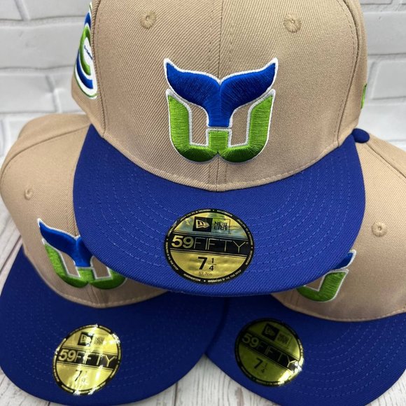 Hartford Whalers‎ NHL 7-7 5/8,8 59Fifty New Era Hat Fitted Cap Blue Brown Men - Picture 10 of 13